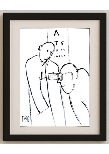 Fedor Kritovak 29X21CM Orijinal Karikatür Tablo