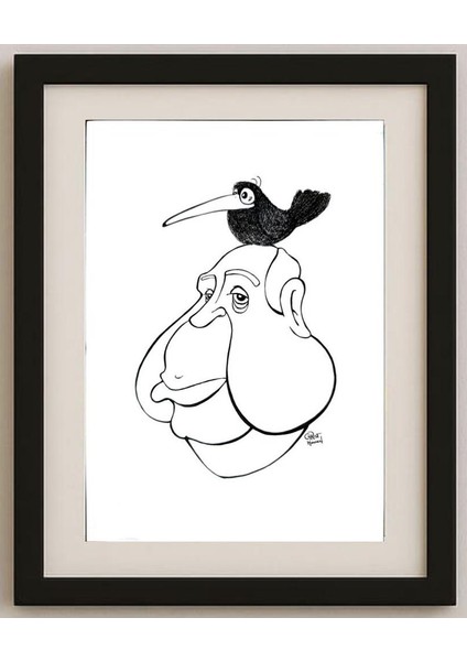 Chris Hovian 29X21CM Orijinal Karikatür Tablo