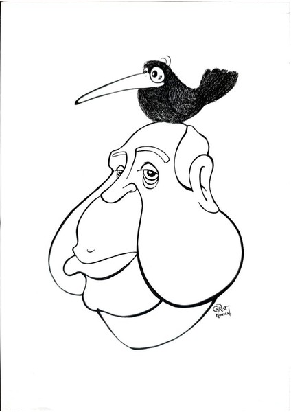 Chris Hovian 29X21CM Orijinal Karikatür Tablo modelleri