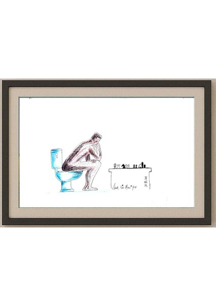 Mok Siu Man 35X25CM Orijinal Karikatür Tablo