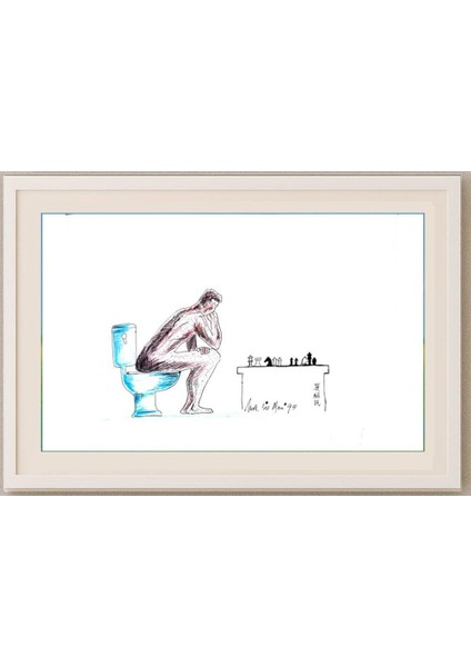 Mok Siu Man 35X25CM Orijinal Karikatür Tablo fırsatları