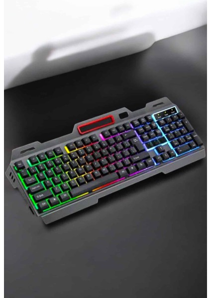 Led Işıklı Klavye Usb Girişli RGB Işıklı Q Klavye Mouse Hediyeli fiyatları