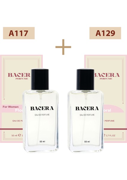 Bacera A117 Floral Kadın Parfüm 50ML Edp A129 Floral Kadın Parfüm 50ML Edp