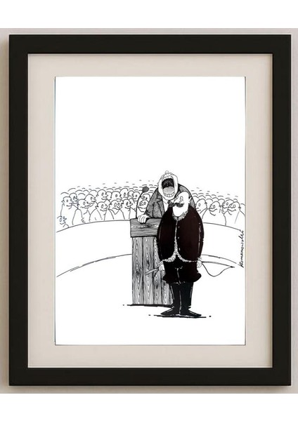 Zdzislaw Romanovski 29X21CM Orijinal Karikatür Tablo