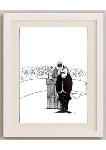 Zdzislaw Romanovski 29X21CM Orijinal Karikatür Tablo fırsatları