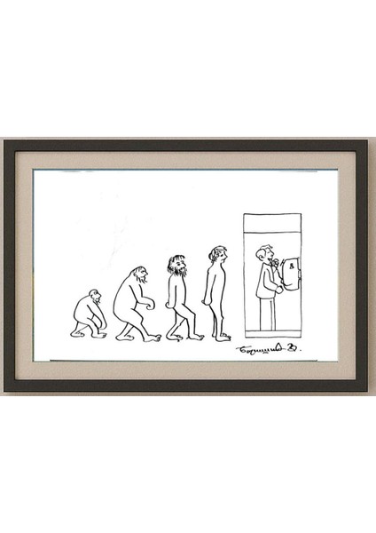 Veselin Borisic 29X21CM Orijinal Karikatür Tablo