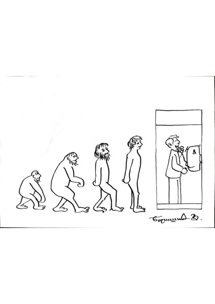 Veselin Borisic 29X21CM Orijinal Karikatür Tablo modelleri