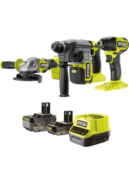 RCK183D-242S Akülü Kömürsüz 3'lü Set Vidalama + Kırıcı Delici + Taşlama - 1X4.0AH + 1X2.0AH + Şarj Cihazı - 5133005567 modelleri
