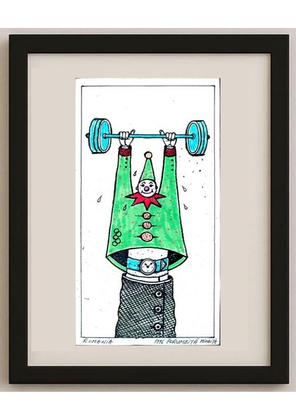 Mihaita Porumbita 21X11CM Orijinal Karikatür Tablo