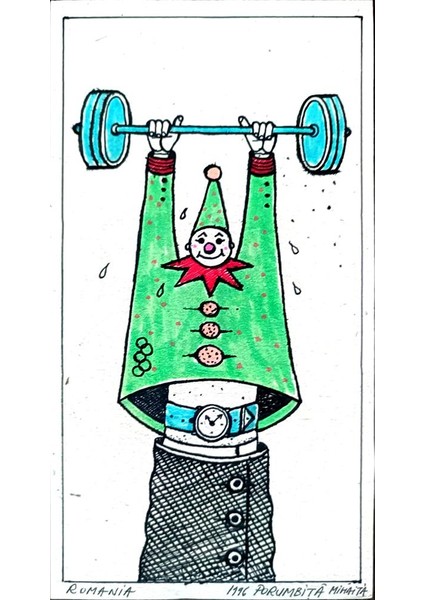 Mihaita Porumbita 21X11CM Orijinal Karikatür Tablo modelleri