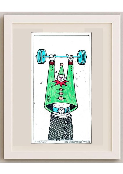 Mihaita Porumbita 21X11CM Orijinal Karikatür Tablo fırsatları