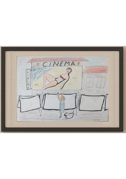 Michael Tetievski 29X21CM Orijinal Karikatür Tablo