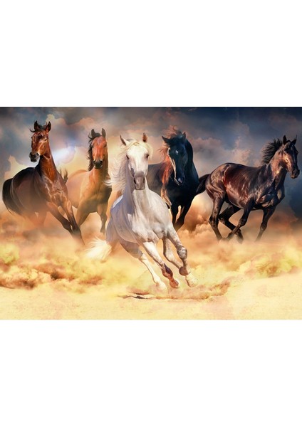 3D Koşan Atlar Desenli Isı ve Ses Yalıtımlı Sağlıklı Tekstil Duvar Kağıdı fırsatları