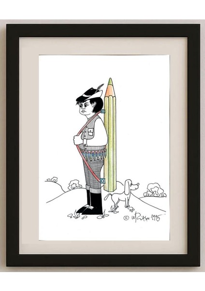 Gheorghita Ghinea Uriasu 21X15CM Orijinal Karikatür Tablo