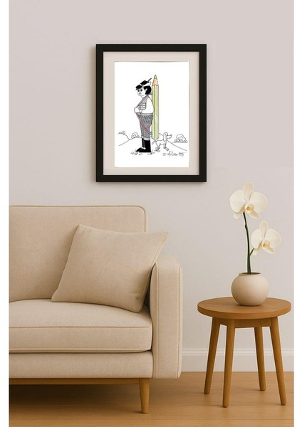 Gheorghita Ghinea Uriasu 21X15CM Orijinal Karikatür Tablo fiyatları