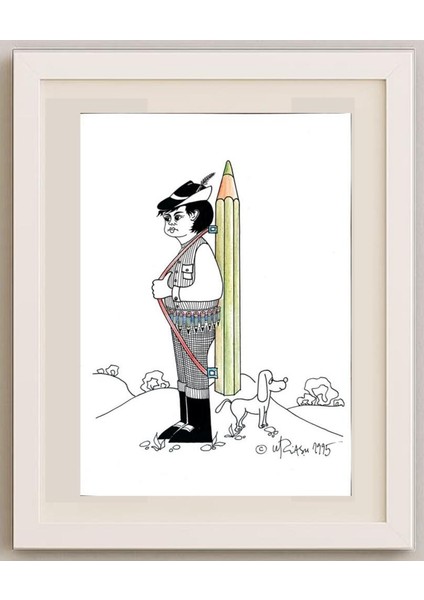 Gheorghita Ghinea Uriasu 21X15CM Orijinal Karikatür Tablo fırsatları