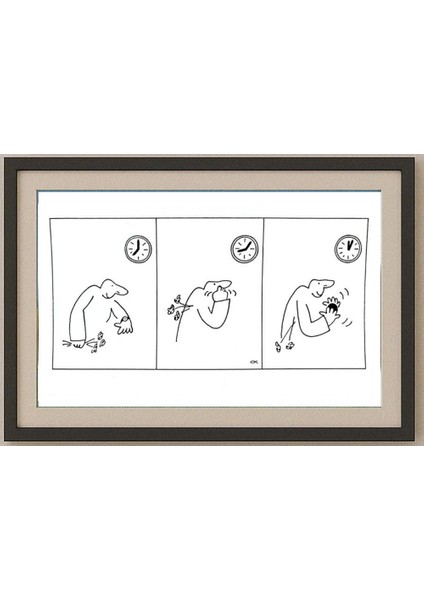 Vasantha Hosabettu 22X16CM Orijinal Karikatür Tablo