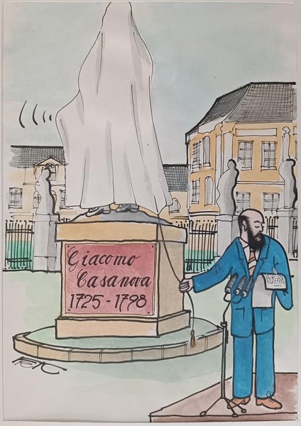 Frantisek Kratochvil 29X21CM Orijinal Karikatür Tablo modelleri