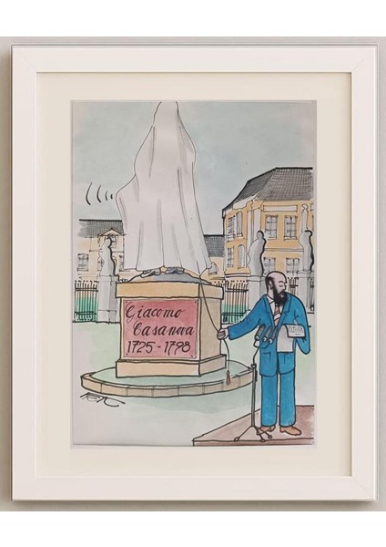 Frantisek Kratochvil 29X21CM Orijinal Karikatür Tablo fırsatları