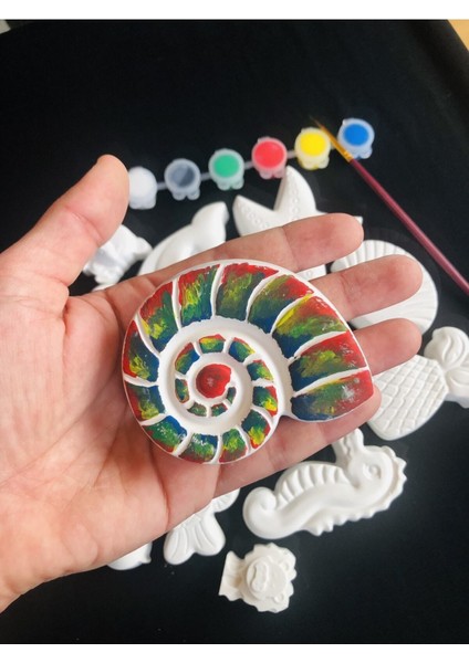 12 Adet Xl Boy Deniz Hayvanları Taş Boyama Seti Anne ve Çocuk Etkinliği Taş Boyama El Beceri Sanatı