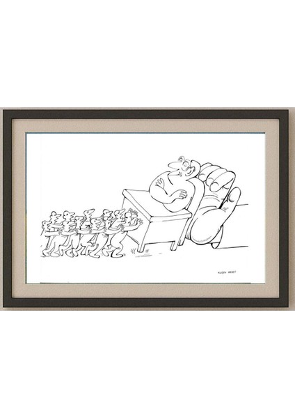 Meret Klıçev 43X30CM Orijinal Karikatür Tablo