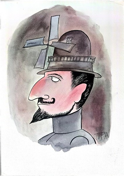 Cristian Topan 43X30CM Orijinal Karikatür Tablo modelleri