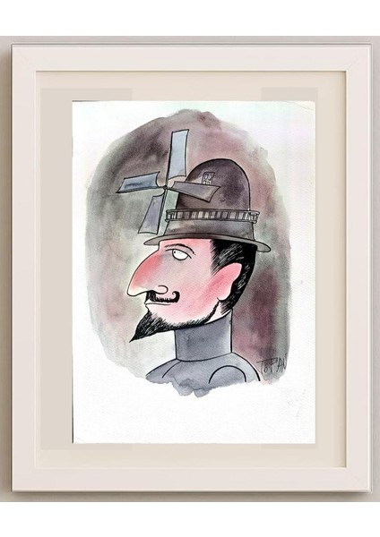 Cristian Topan 43X30CM Orijinal Karikatür Tablo fırsatları