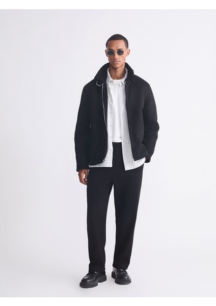 Yeni Sezon Standart Kalıp Kürk Yaka Süet Erkek Mont fiyatları