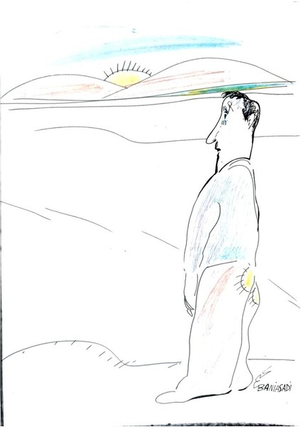 Mohammad Ali Baniasadi 29X21CM Orijinal Karikatür Tablo modelleri