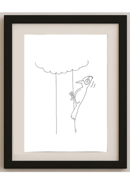 Pour Mohammad Khan Farhad 35X25CM Orijinal Karikatür Tablo