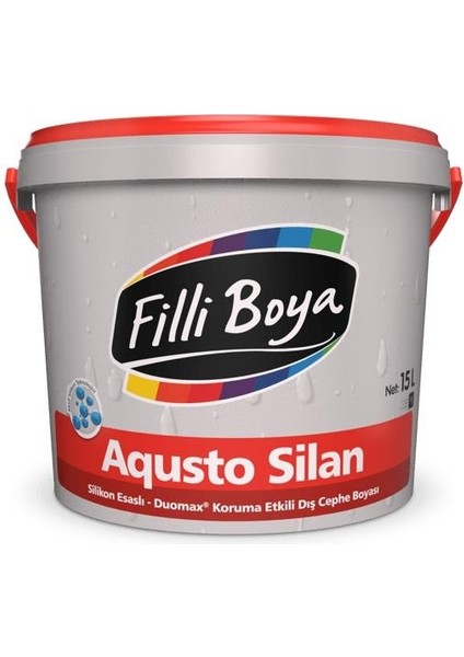 Filli Boya Aqusto Silan Silikonlu Dış Cephe Boyası 15 Lt