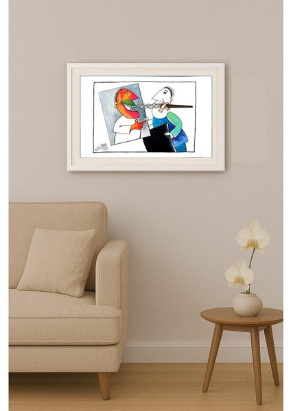 Mohammed Effat 35X25CM Orijinal Karikatür Tablo indirimleri