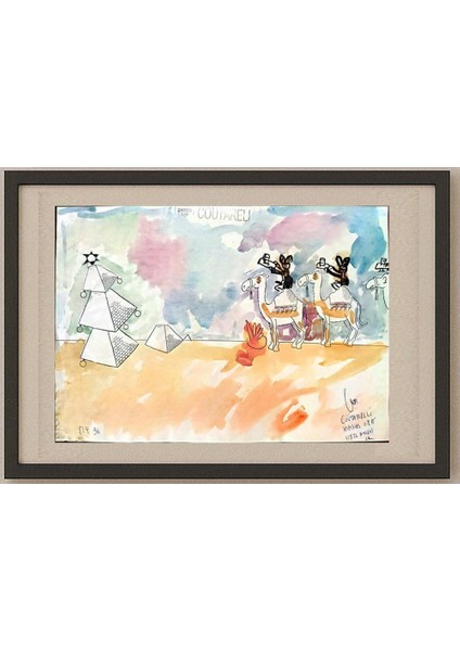 Coutarelli Kihsias 31X24CM Orijinal Karikatür Tablo