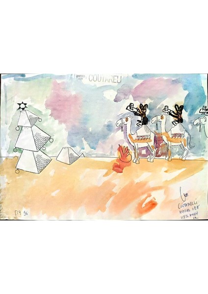 Coutarelli Kihsias 31X24CM Orijinal Karikatür Tablo modelleri