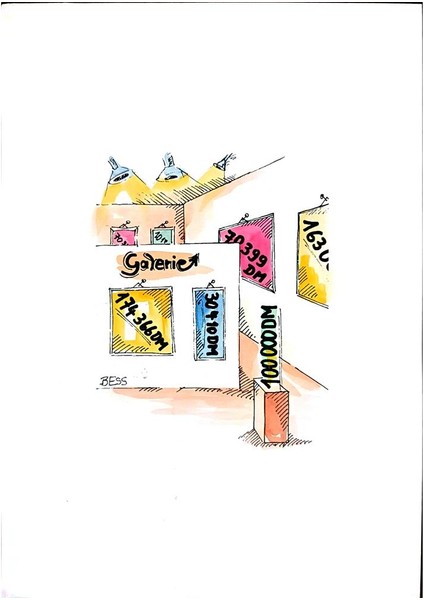 Winfried Besslich 29X21CM Orijinal Karikatür Tablo modelleri