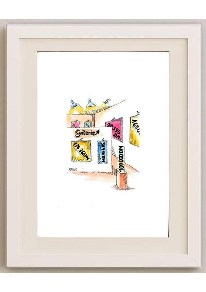 Winfried Besslich 29X21CM Orijinal Karikatür Tablo fırsatları