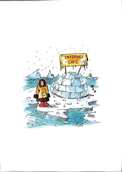 Winfried Besslich 29X21CM Orijinal Karikatür Tablo modelleri