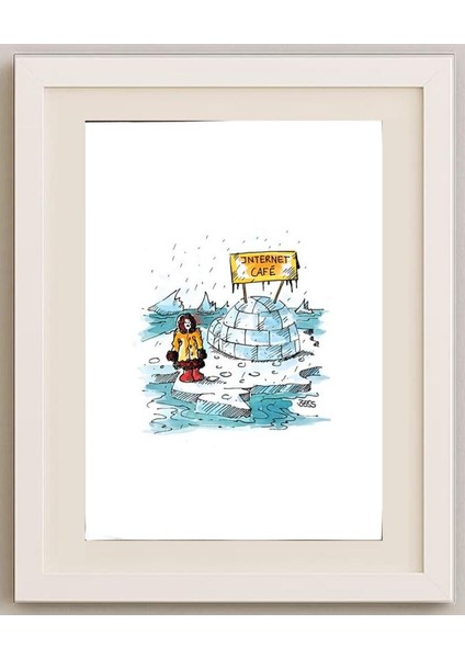 Winfried Besslich 29X21CM Orijinal Karikatür Tablo fırsatları