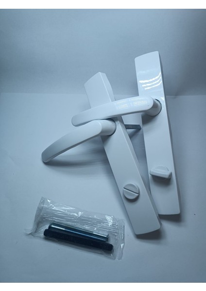 Pvc Plastik Banyo Balko Wc Tuvalet Kapı Kolu Beyaz