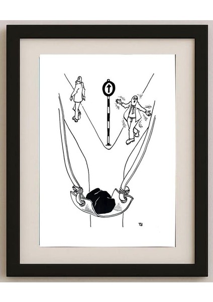 Tomislav Dusanic 29X21CM Orijinal Karikatür Tablo