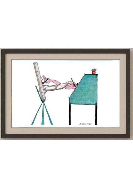 Marina Braovic 29X21CM Orijinal Karikatür Tablo