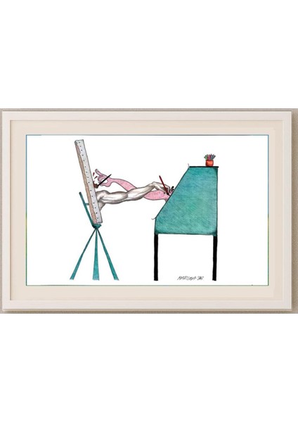 Marina Braovic 29X21CM Orijinal Karikatür Tablo fırsatları