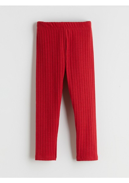 Yeni Sezon Beli Lastikli Basic Kız Çocuk Tayt