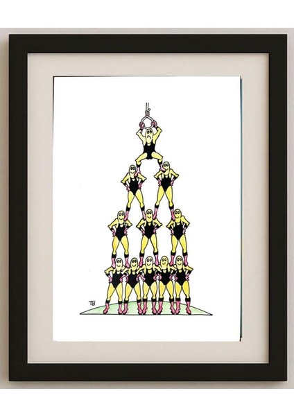 Tomislav Dusanic 29X21CM Orijinal Karikatür Tablo