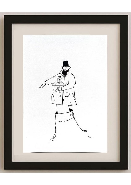 Unknown 43X30CM Orijinal Karikatür Tablo