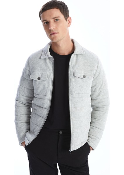 Yeni Sezon Slim Fit Gömlek Yaka Erkek Mont