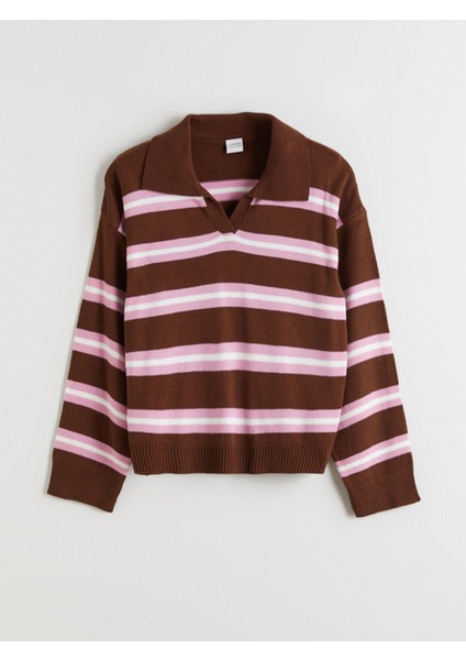 Yeni Sezon Polo Yaka Kız Çocuk Triko Kazak modelleri