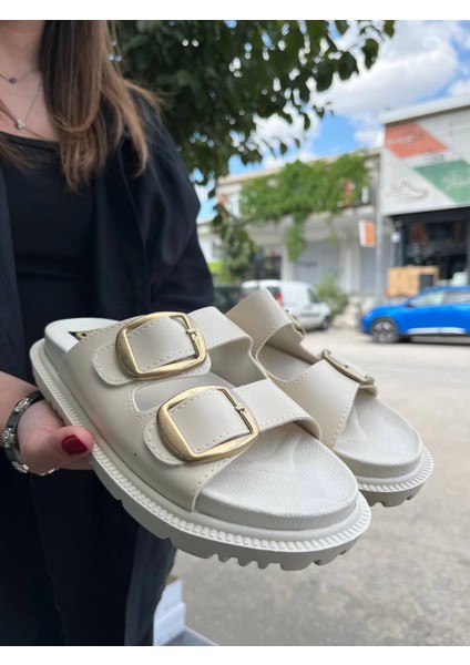 Mtxdpn Kbtx-1 Kuback Bej Günlük Kadın Terlik (Numara: 38)