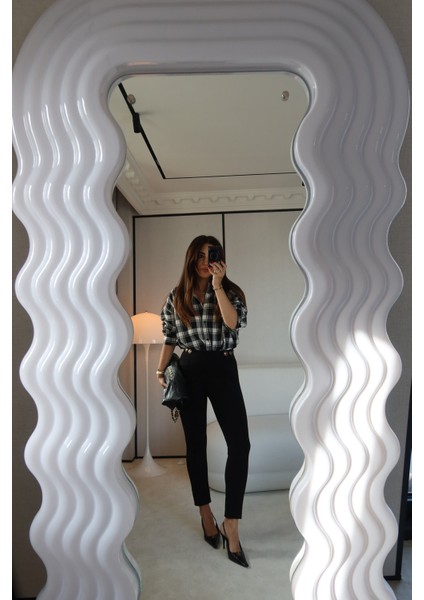 Düğme Detaylı Parça Dikişli Tayt Pantolon