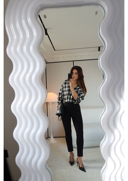 Düğme Detaylı Parça Dikişli Tayt Pantolon fiyatları